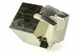 Shiny, Natural Pyrite Cube Cluster - Navajun, Spain #267938-1